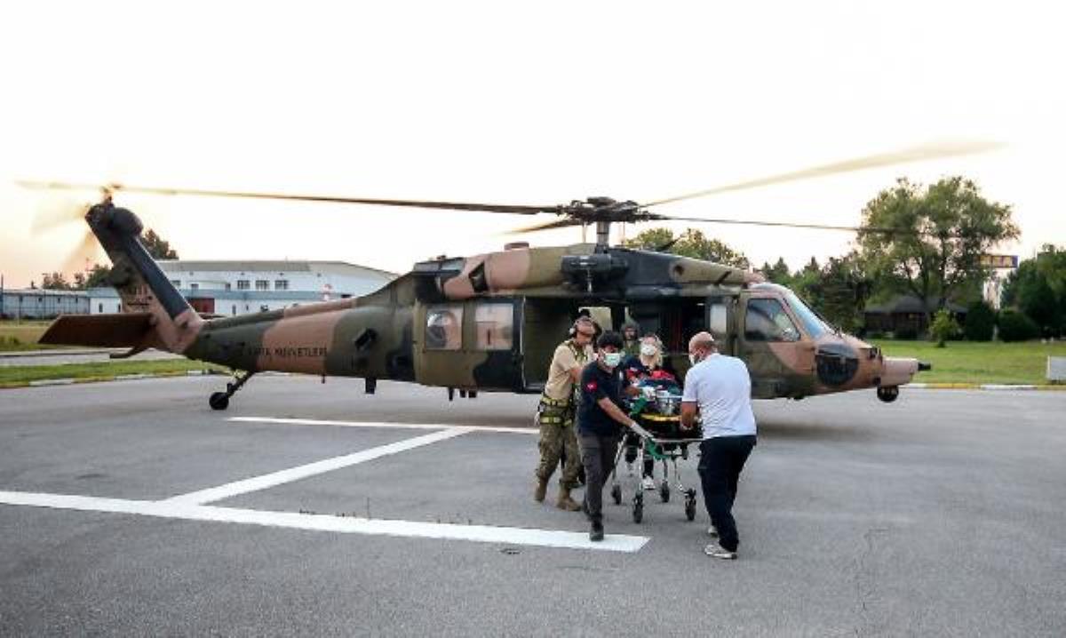 Bursa'da şelalede ayağını kırdı, askeri helikopterle kurtarıldı